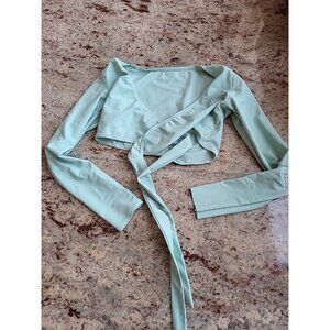 Upf 50+ SwimZip Women's Long Sleeve Swim Wrap Size XS Green New W Imperfections